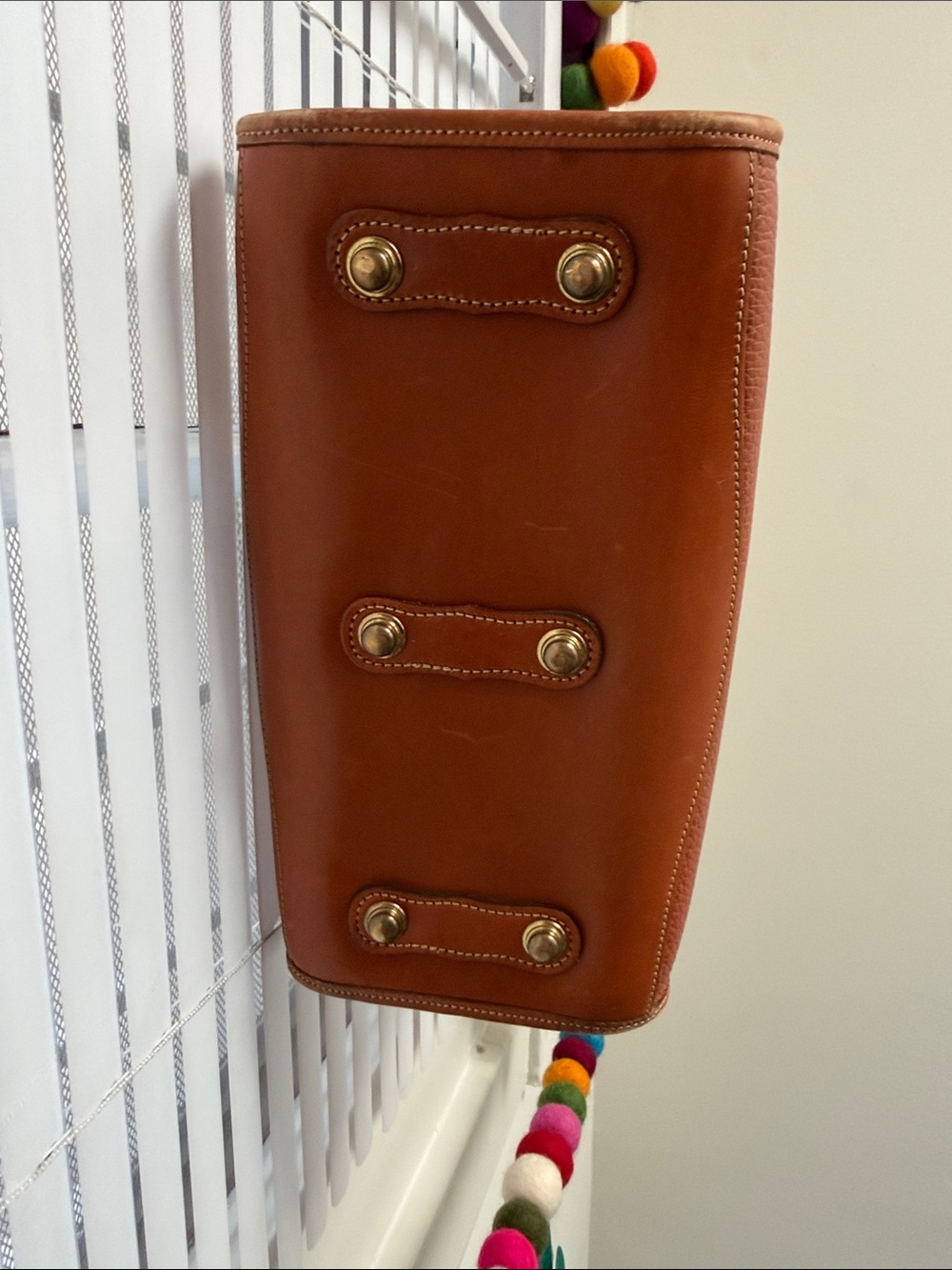 Dooney & Bourke Vintage Pebbled Leather Satchel - Tan Brown - Picture 5 of 16